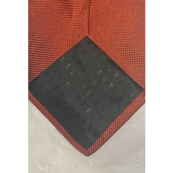 Zadi Andrew's Ties Orange/Brown Silk Made in Italy Necktie - Picture 7 of 12